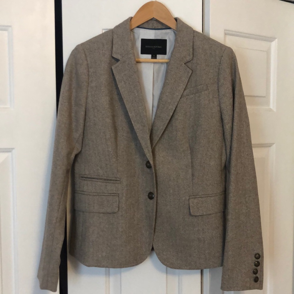 NWOT Banana Republic Herringbone Blazer